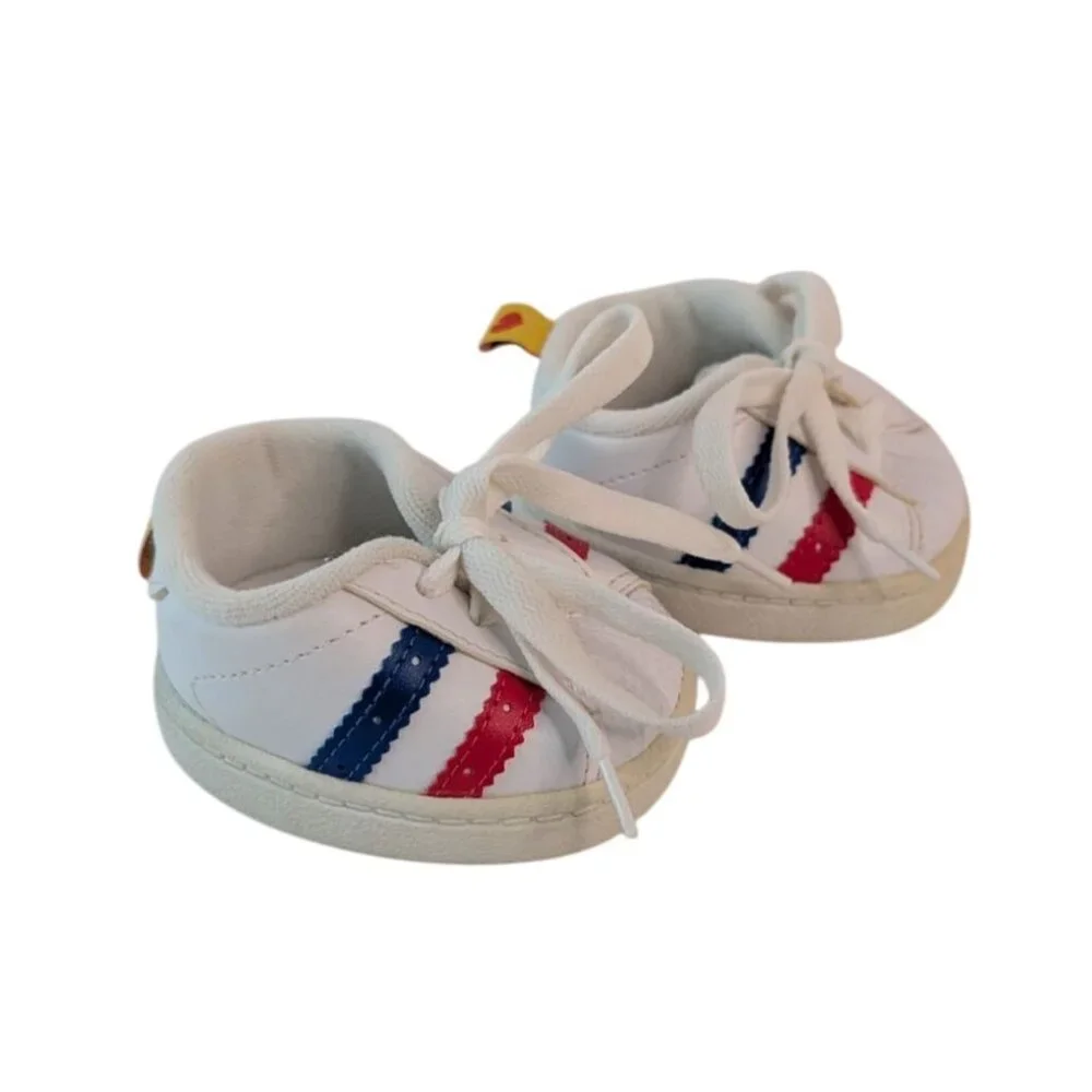 Build A Bear Clothes NBA Basketball Jersey & Shorts w/Sneaker Shoes Red Blue NWT